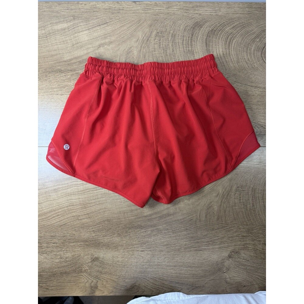 Lululemon Hotty Hot 4” Lined Running Shorts Red Size 6 Tall LW7AVGT